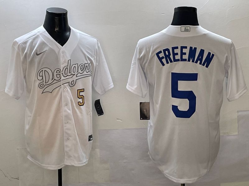 Men Los Angeles Dodgers #5 Freeman White Fashion Edition Game 2025 Nike MLB Jersey style 8->los angeles dodgers->MLB Jersey